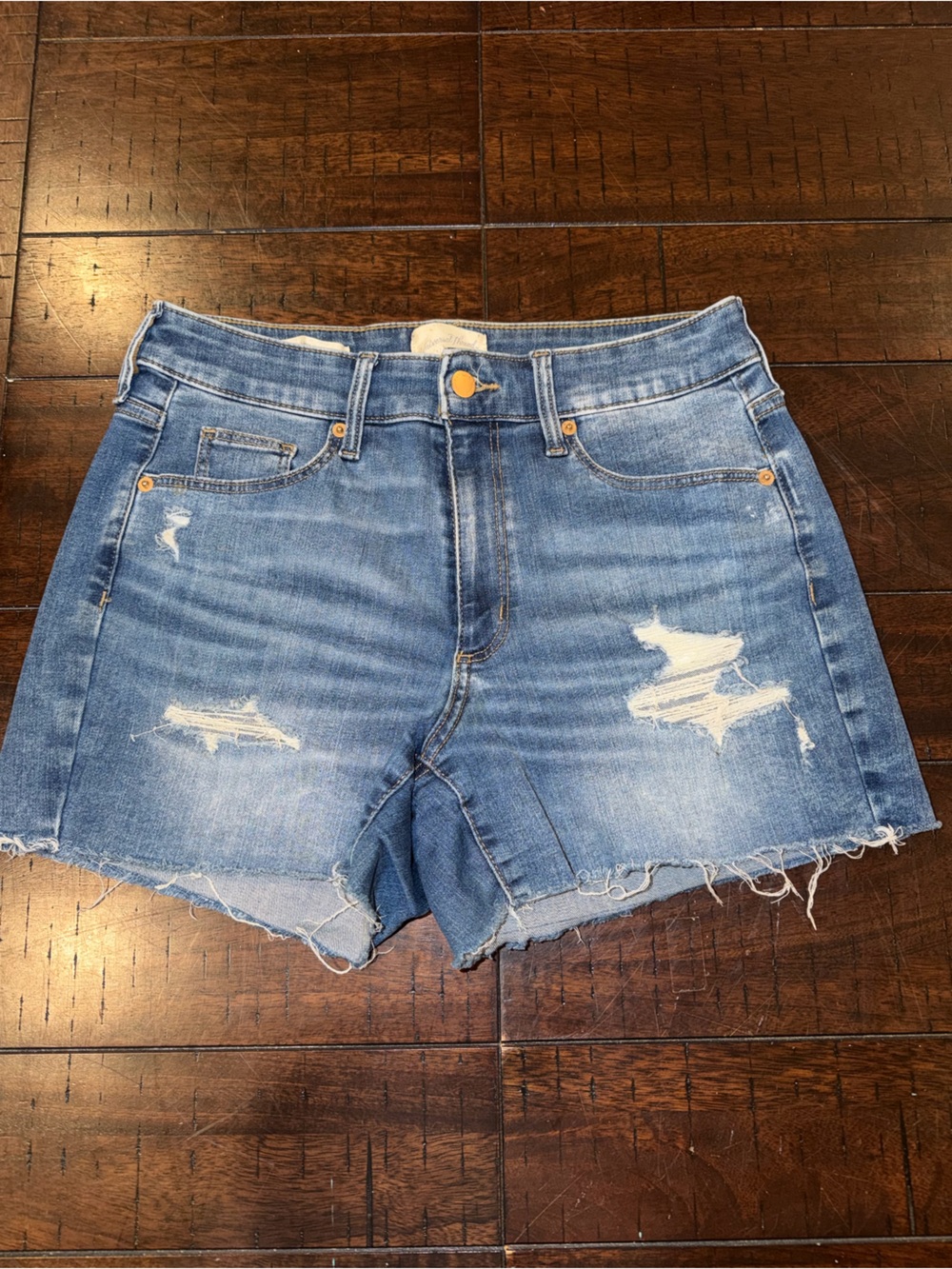 Universal Thread Medium Blue Distressed Denim Cutoff Shorts